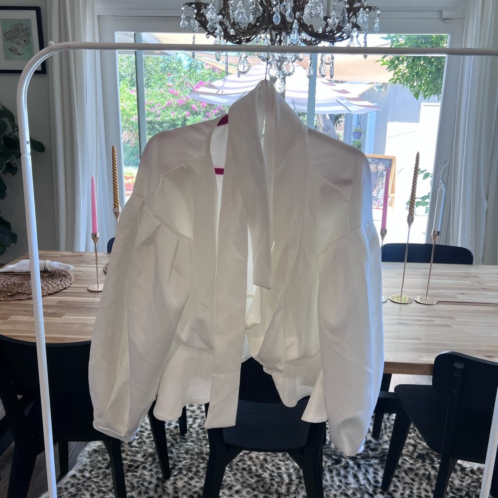 White wrap top